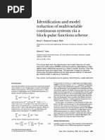 Identification and Model Reduction Ofmultivariable Continuous Systems Via A Block-Pulse Functions Scheme