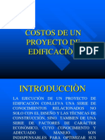 Costos de Un Proyecto de Edificaciòn