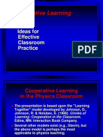 Cooperative Learning: Ideas For Effective Classroom Practice