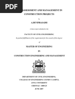 Risk Assessment and Management in Construction Projects Full Thesis PDF