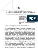 Ata de Reunião Do Colegiado de Artes Visuais 15 de Dezembro de 2015 Aprovada 20 Janeiro de 2015