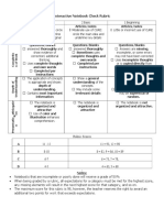 Notebook Grading Rubric