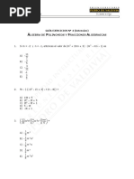 Álgebra de Polinomios y Fracciones Algebraicas