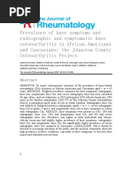 Prevalence of Knee Symptoms and Radiographic and Symptomatic Knee Osteoarthritis in African Americans and Caucasians: The Johnston County Osteoarthritis Project