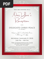 New Year's Reception For Del. Chris Peace