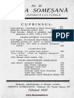 Arhiva Someşană - Revistă Istorică-Culturală, 14, Nr. 21, 1937