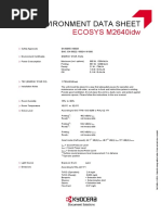 Environment Data Sheet: ECOSYS M2640idw