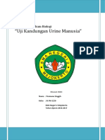 "Uji Kandungan Urine Manusia": Laporan Praktikum Biologi