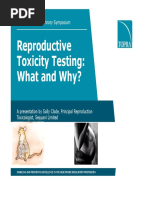 Reproductive Toxicity Testing: What and Why?: TOPRA Annual Veterinary Symposium