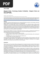 OTC 21382 Marginal Fields: Technology Enables Profitability / Marginal Fields and Their Challenges