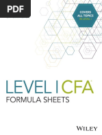 Sample Level 1 Wiley Formula Sheets PDF