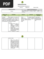 Planificación Clase A Clase Matemáticas Patrones Yolanda