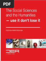 The Social Sciences and The Humanities: - Use It Don't Lose It