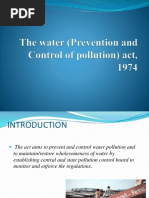 The Water (Prevention and Control of Pollution ACT 1974