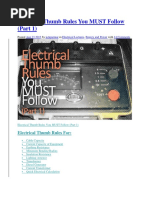 Electrical Thumb Rules You MUST Follow (Part 1)