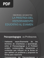 La Práctica Del Asesoramiento Educativo Al Examen