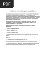 Clasificación de Los Suelos Según Su Capacidad de Uso