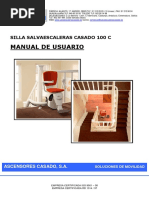 Silla Salvaescaleras Casado 100 C - Flow 2. Manual Usuario