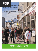 Operating A Business in The City of St. John's: A Guide To Municipal Regulations