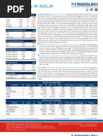 Analysis On Stock Market Outlook by Mansukh Investment 30thaug, 2010