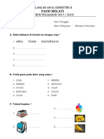 Soal Uas Paud Melati 2017-2018