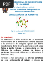 Analisis de Vitamina C en Alimentos