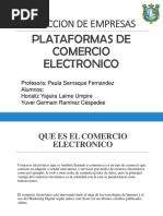 Plataformas de Comercio Electronico