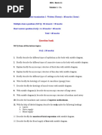 BDS-Batch 11-Module 1 - CA - Anatomy Question Bank