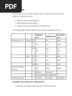 Pronoun Case