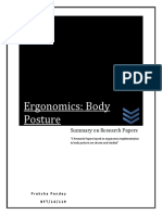 Ergonomics: Body Posture: Summary On Research Papers