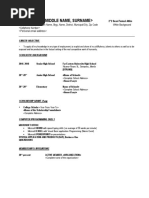 Resume Format