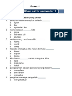 Kumpulan Soal UAS Ganjil IPS Kelas 1