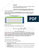 KR 20 Dengan Excel