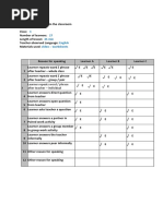 Observation Tabl1