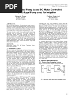 PV Operated Fuzzy Based DC Motor Controlled Centrifugal Pump Used For Irrigation