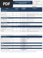 Requisitos de Documentación para Seguimiento HSE Contratista