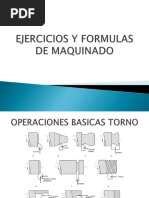 Ejercicios y Formulas de Maquinado