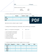 CLASES DE VERBOS Tema 6 6º Primaria