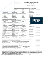 OLYMPIC Test of English Grade 11: Part A. Phonetics