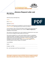 Example Reference Request Letter and Pro-Forma