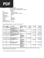 Account Statement From 1 Jun 2017 To 30 Jun 2017: TXN Date Value Date Description Ref No./Cheque No. Debit Credit Balance