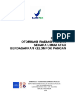 Pedoman Otorisasi Iradiasi Pangan Secara Umum Atau Berdasarkan Kelompok Pangan