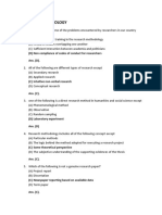 MCQs On Research Methodology