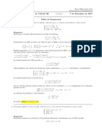 Corrección Examen Final de Cálculo III (Ecuaciones Diferenciales) 7 de Diciembre de 2017