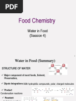 Food Chemistry: Water in Food (Session 4)