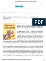 Introdução À Semântica - Brincando Com A Gramática, de Rodolfo Ilari - Manoel Neves