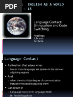 Bilingualism and Code Switching