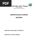 University of The Visayas: Gerontological Nursing - Midterm