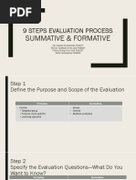 9 Steps Evaluation Process: Summative & Formative