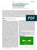 Design of Dual Band MIMO Antenna For Wlan/Wimax Application